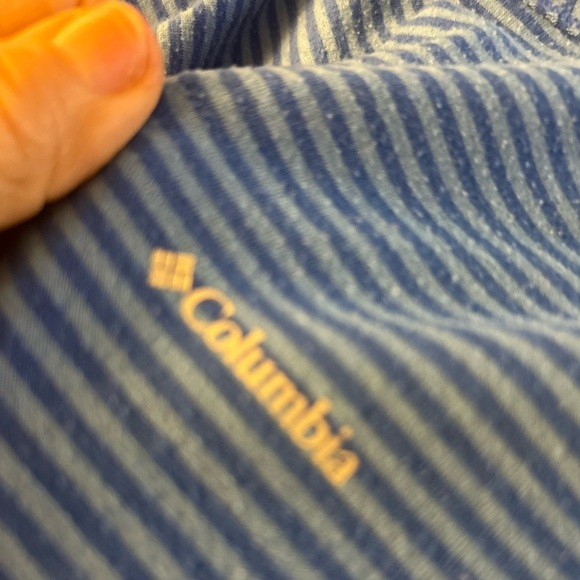 Columbia Omniwick Omnishade Hoodie L blue flaw tiny hole pilling 87 - Picture 8 of 12